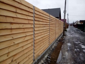 Деревянный забор елочка 150 метров фото в Долгопрудном